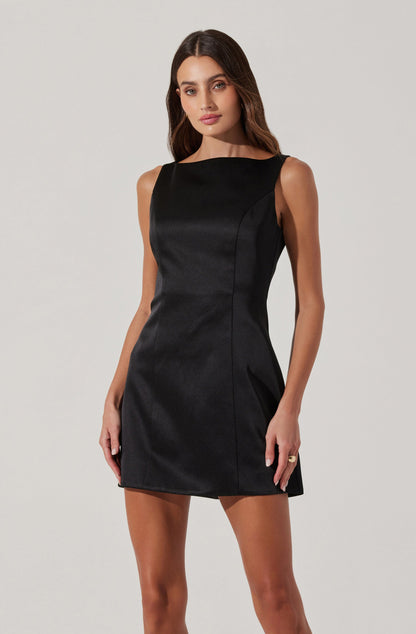 Alisanne Satin Mini Dress