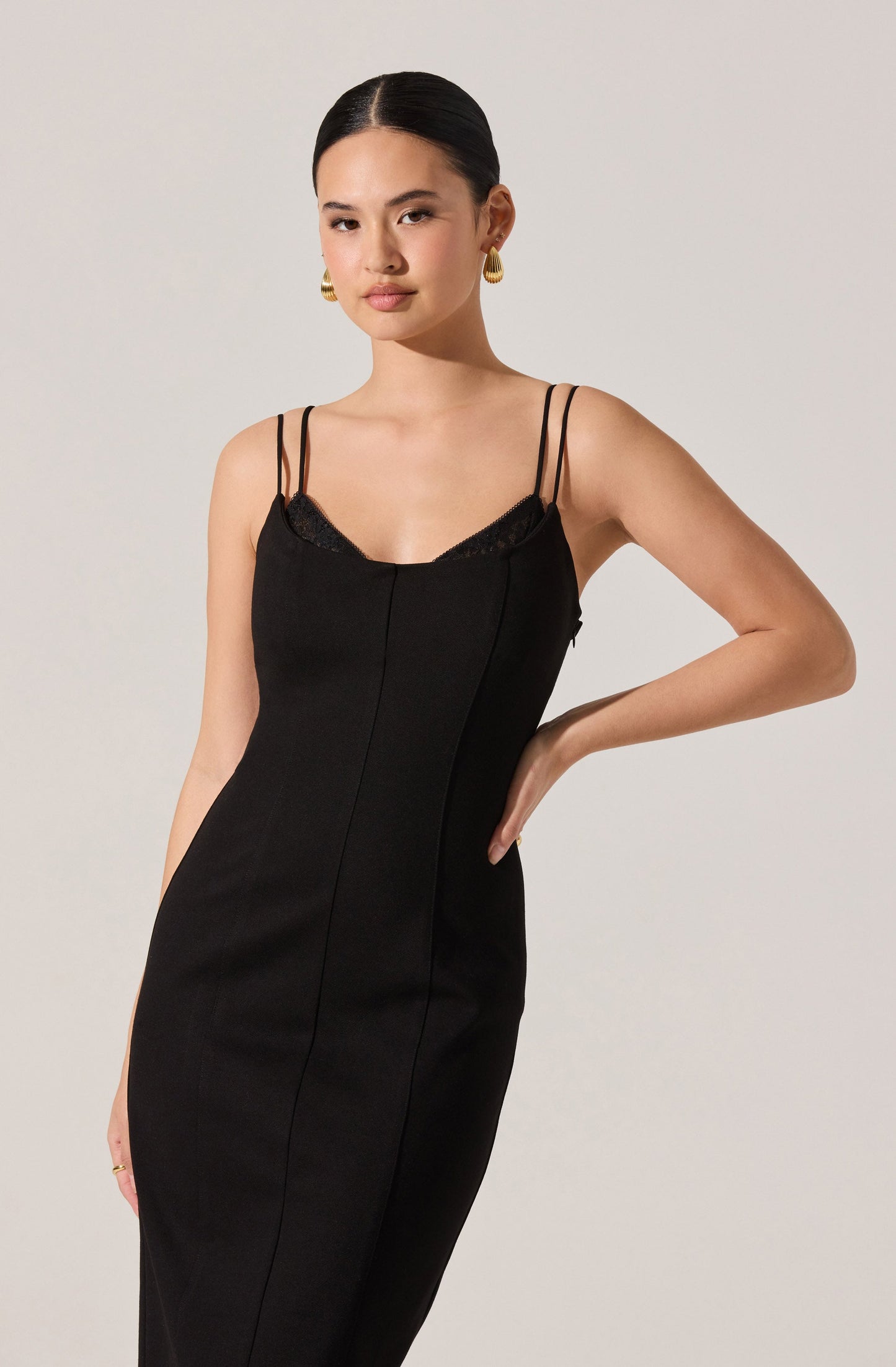 Allura Peekaboo Lace Midi Dress