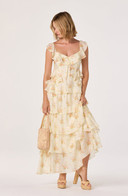 Adessa Floral Ruffle Tiered Maxi Dress