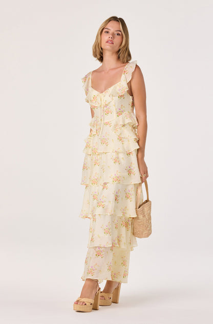 Adessa Floral Ruffle Tiered Maxi Dress