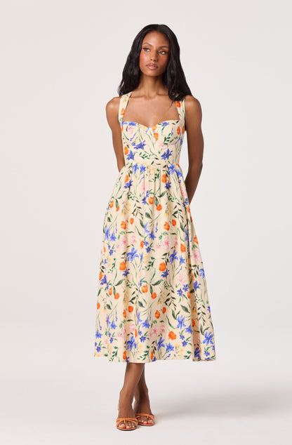 Beryl Garden Floral Midi Dress