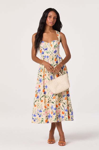 Beryl Garden Floral Midi Dress