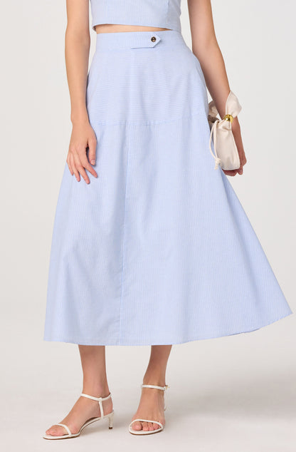 Azzura Striped Midi Skirt