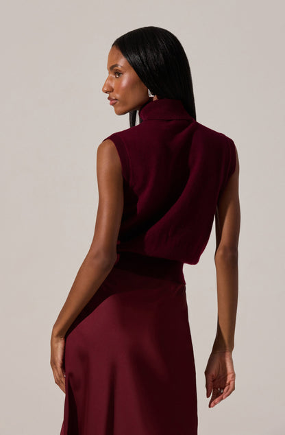 Avah Sleeveless Turtleneck Sweater