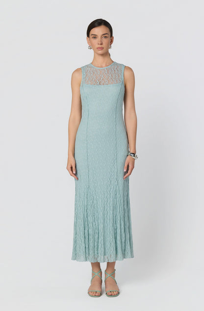 Annabella Semi-Sheer Lace Maxi Dress