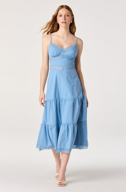 Berenice Lace Trim Midi Dress