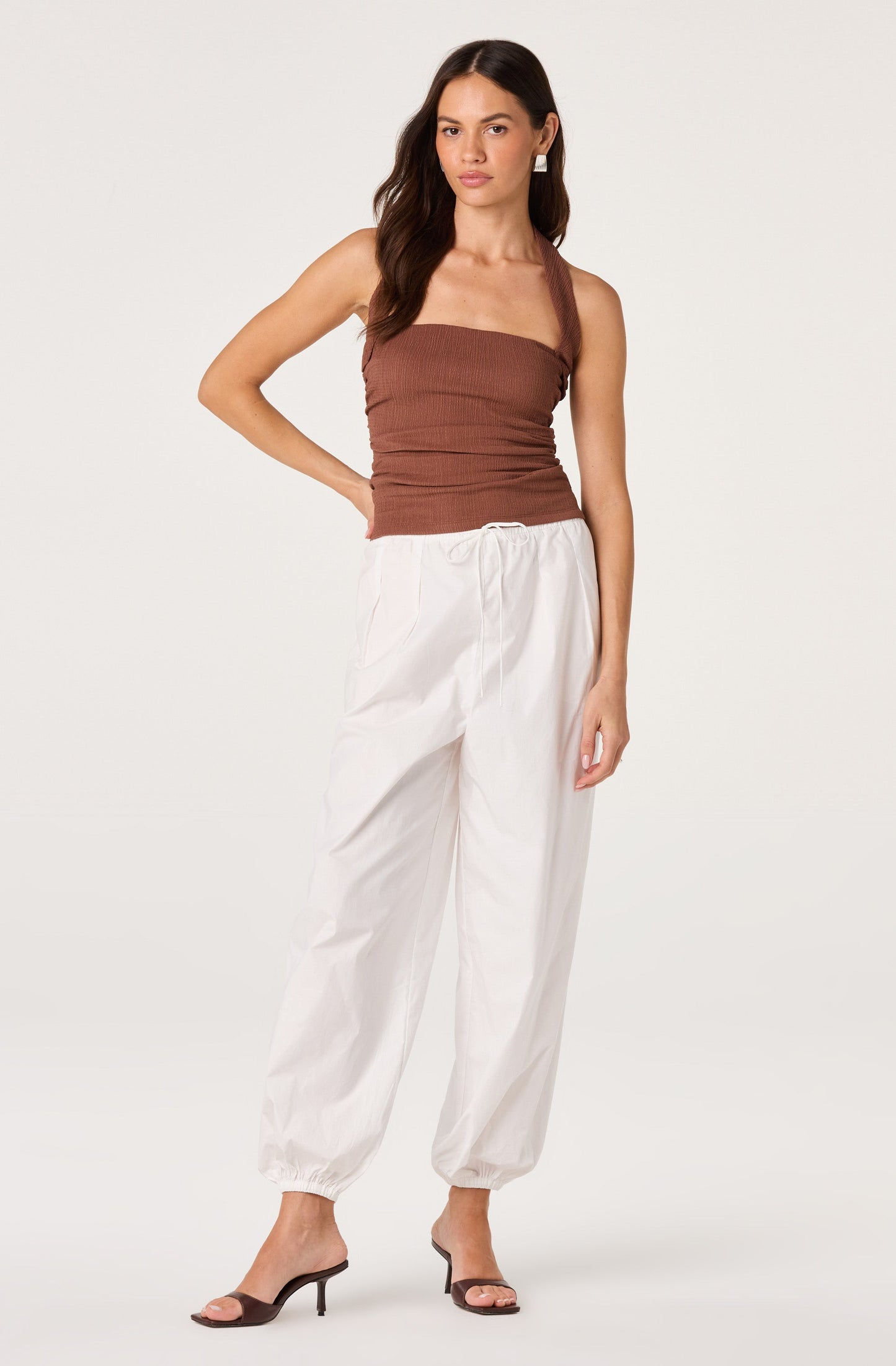 Airen Balloon Drawstring Wide-Leg Pants