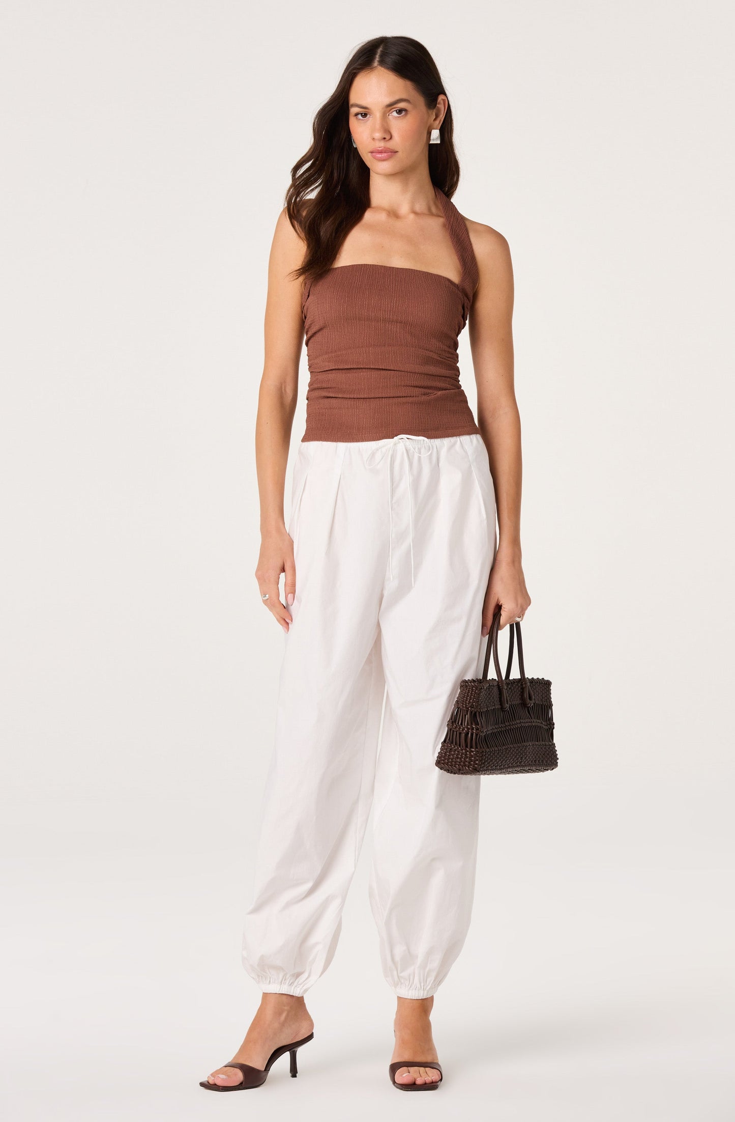 Airen Balloon Drawstring Wide-Leg Pants