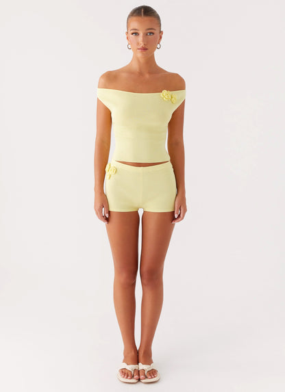 Aliah Knit Top - Yellow