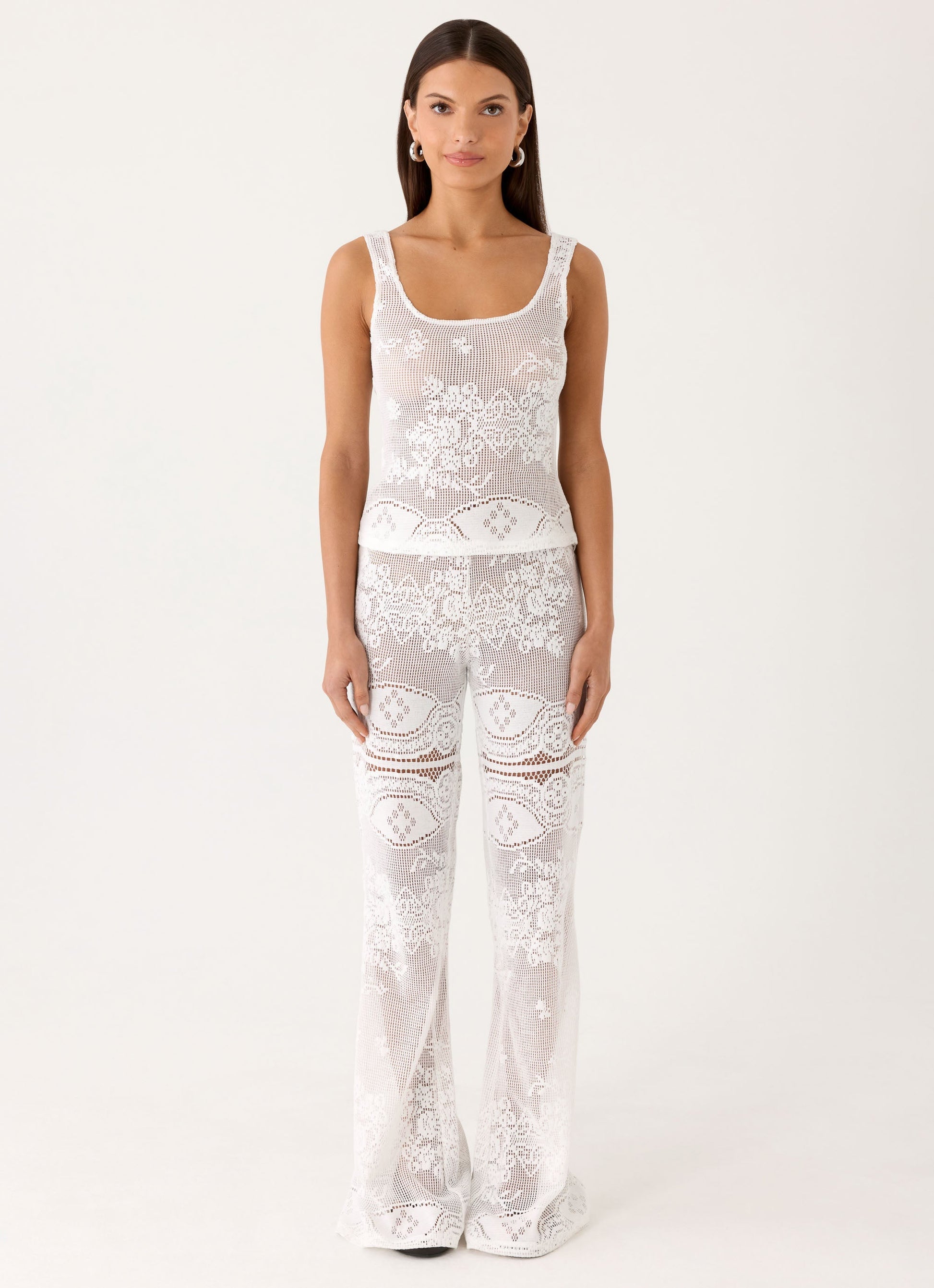 Bosten Low Rise Pants - White