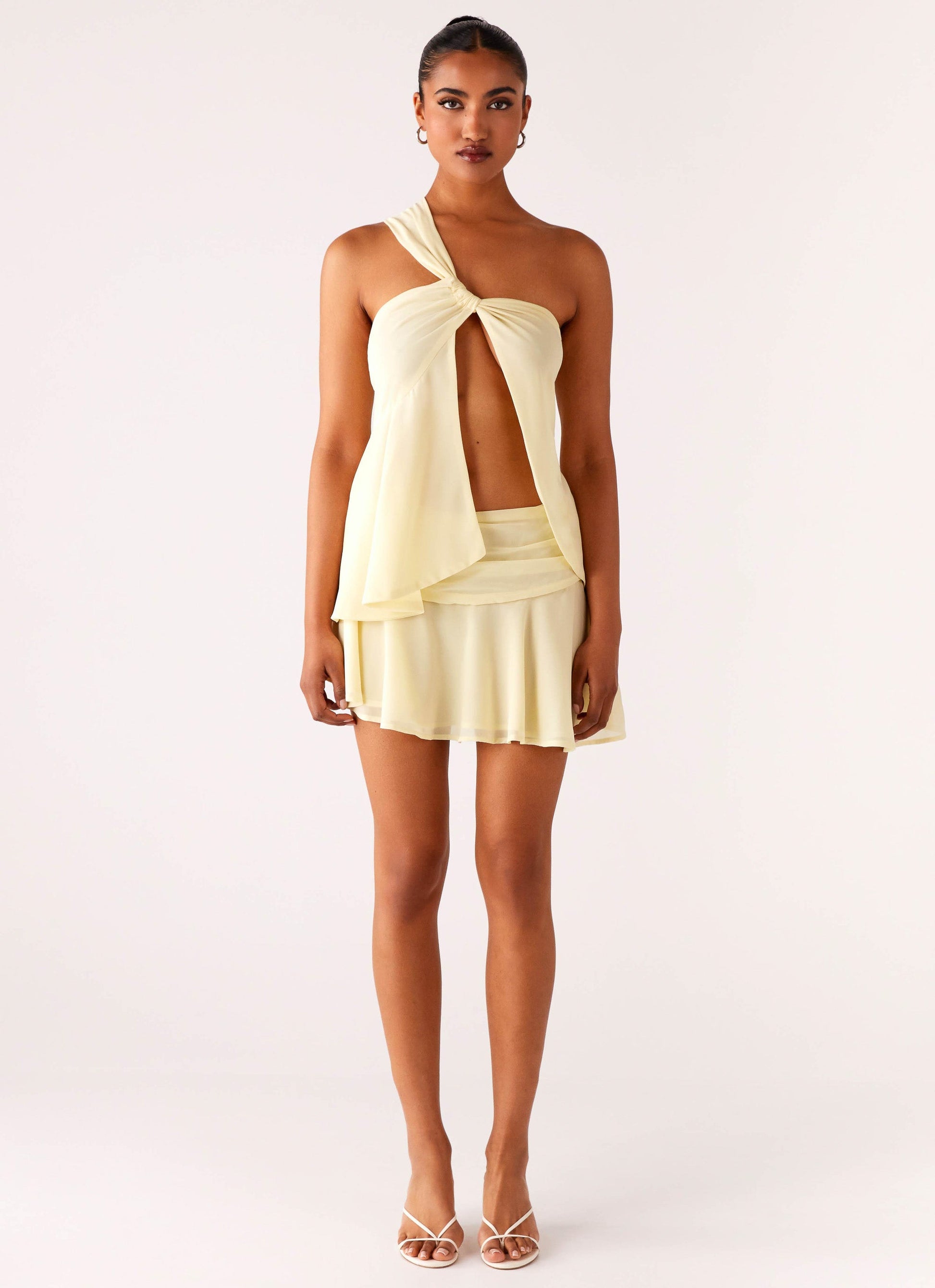 Delight Me Asymmetrical Top - Yellow