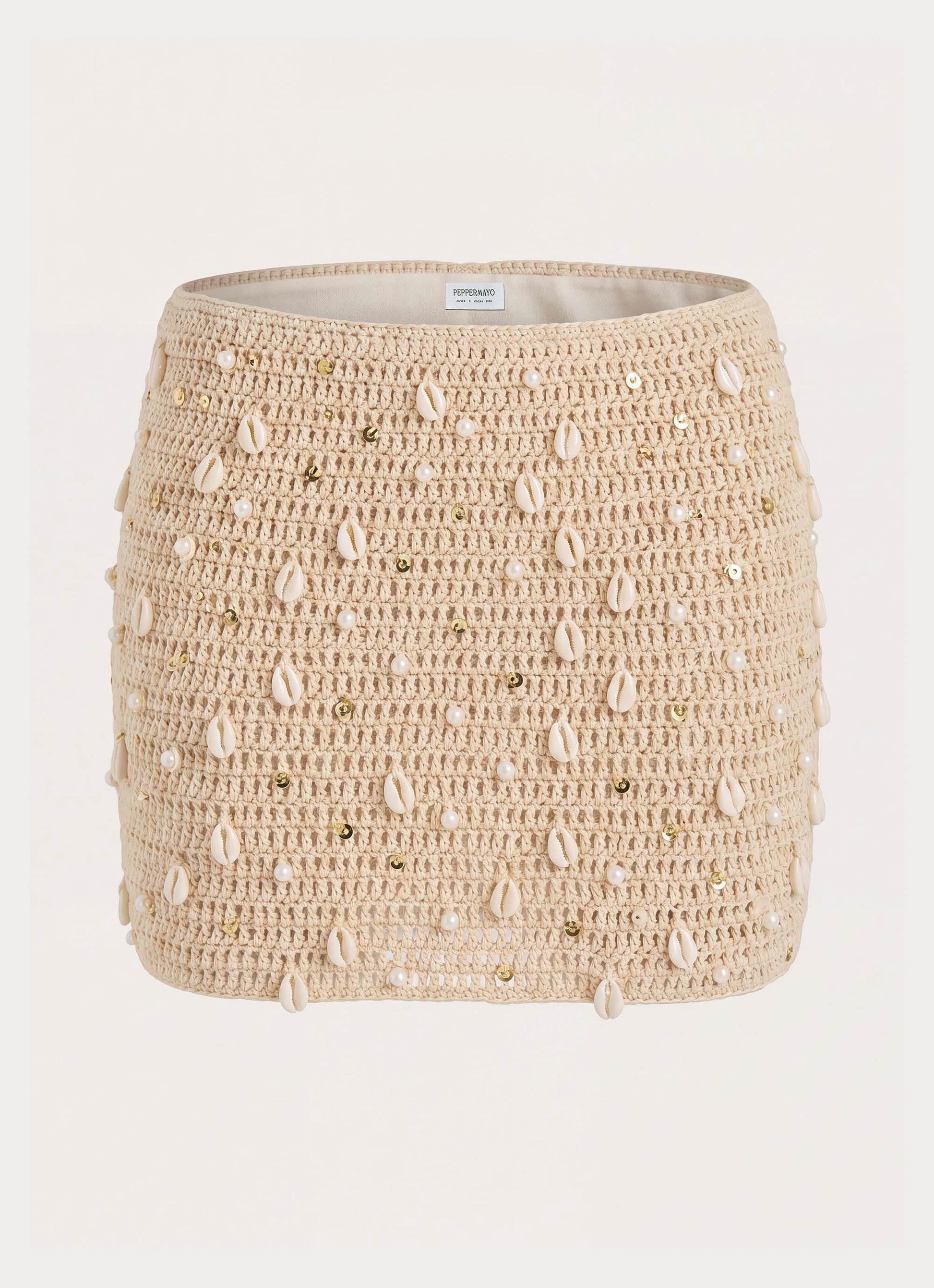 Elaris Crochet Mini Skirt - Ivory