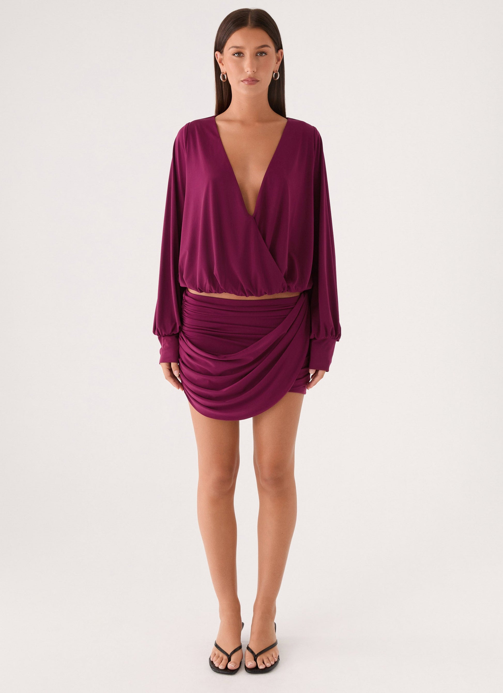 Ettah Long Sleeve Top - Plum