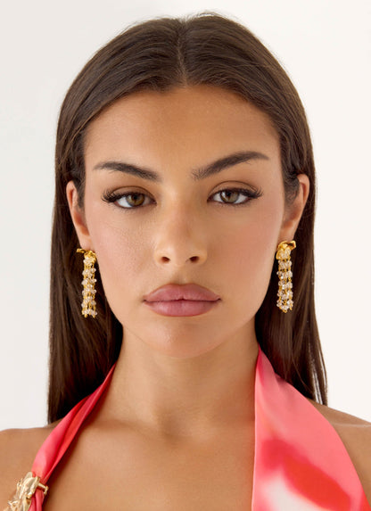 Golden Bloom Earrings - Gold