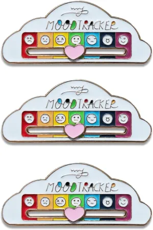 3PCS The Social Pins and Social Sliding Pins Come in Seven Colours, so You can Pick The one That Matches Your Mood.Pure White Clouds.