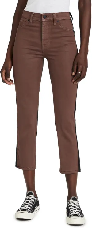 7 For All Mankind Women's High Waist Cropped Straight Jeans