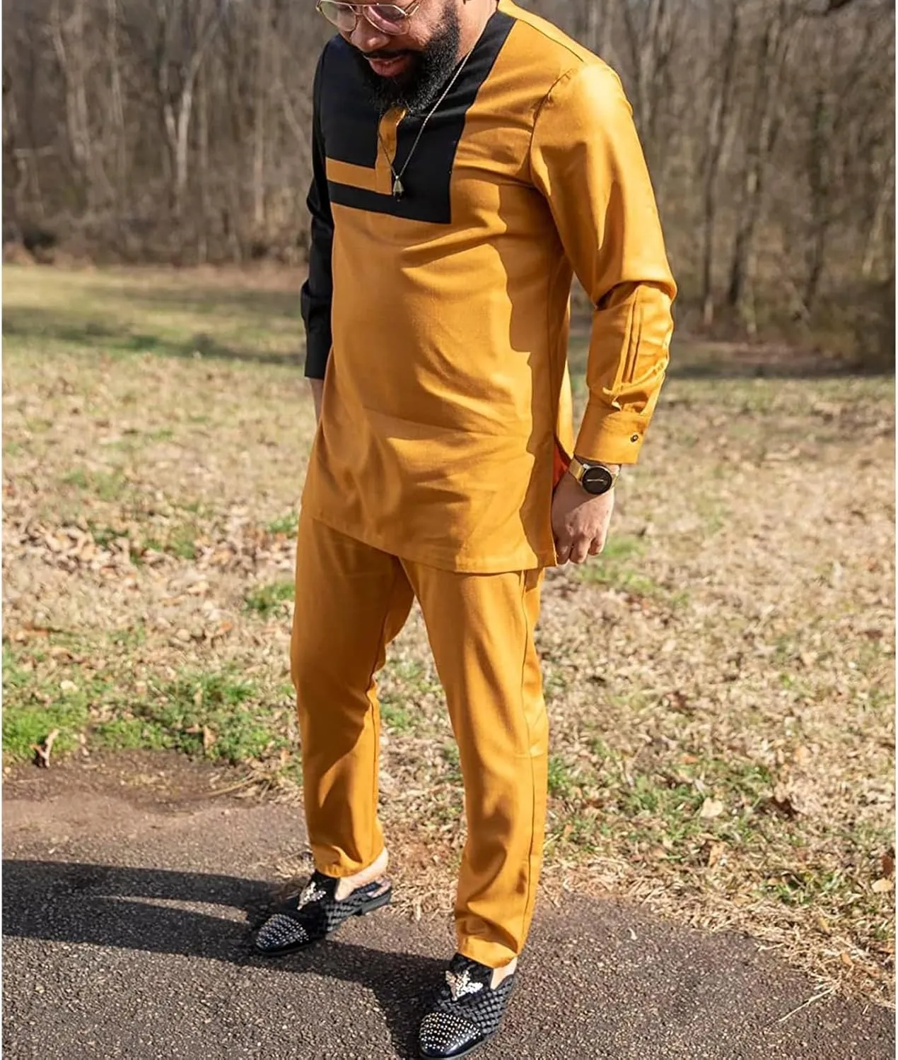 African Suits for Men Patchwork 2 Piece Set Fashion Outfit Nigerian Dashiki Wedding Clothing Attire Tracksuits