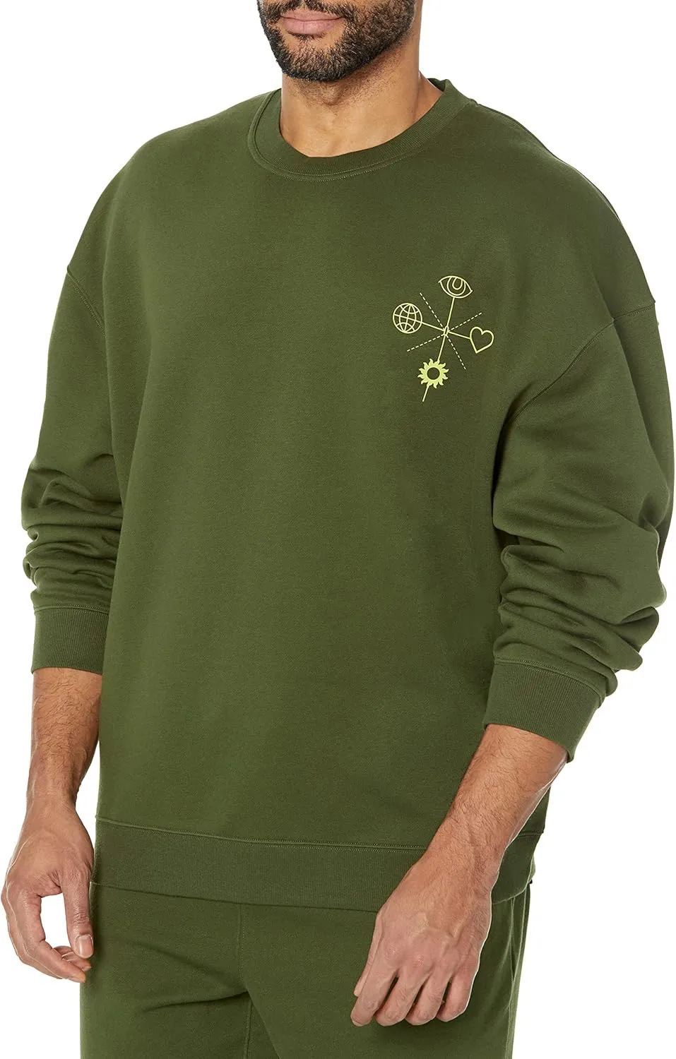 Amazon Essentials Men's Oversized-Fit Crewneck Sweatshirt (Available in Big & Tall)