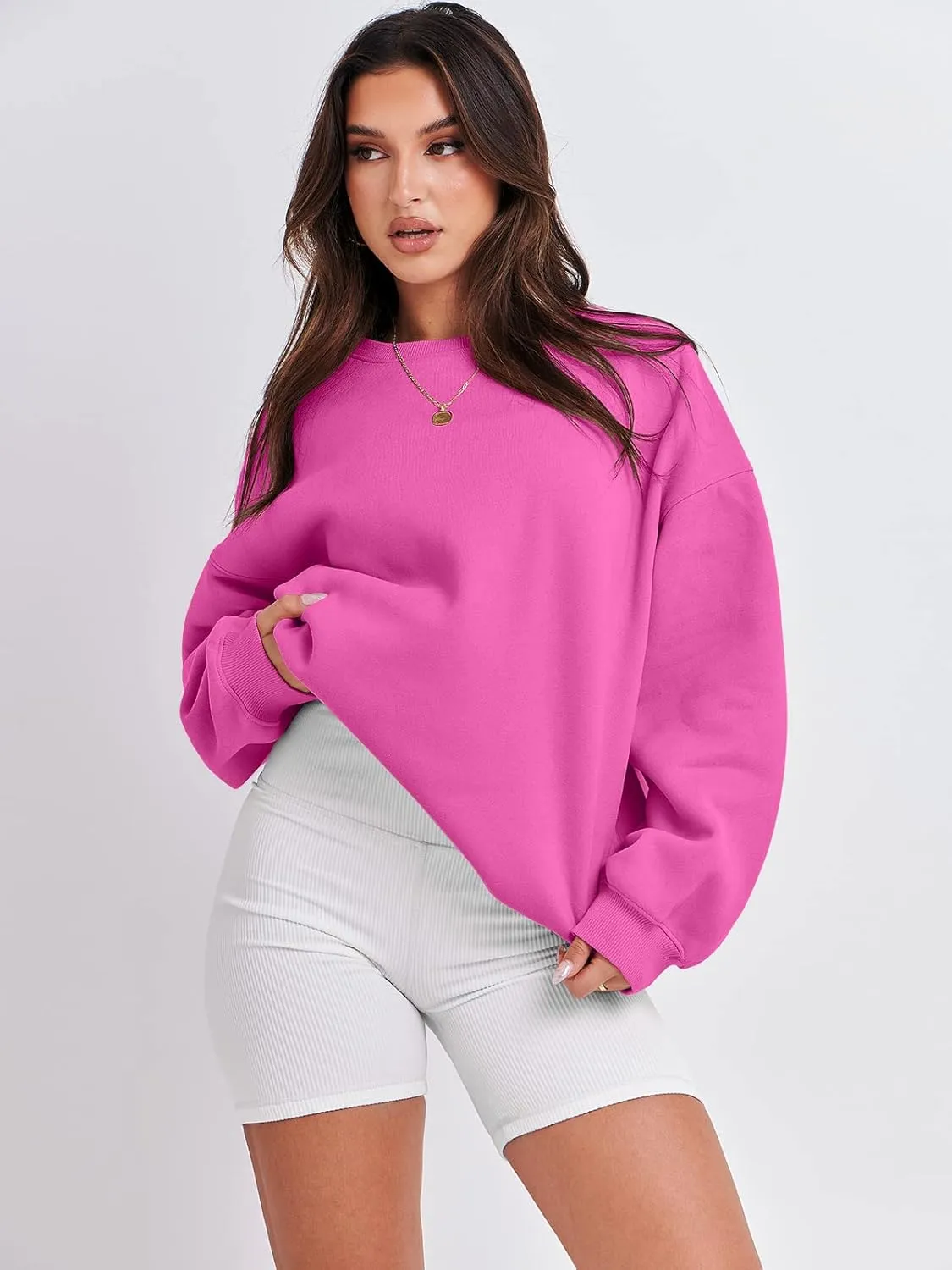 ANRABESS Oversized Sweatshirt for Women Crewneck Y2K Hoodies Fleece Casual Comfy Pullover Top Fall Outfits Clothes 2025