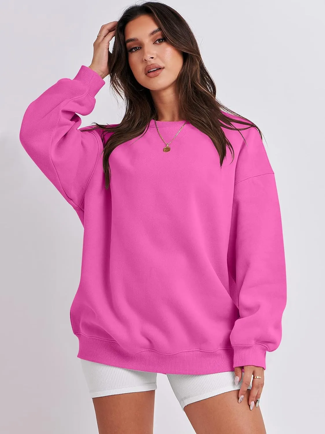 ANRABESS Oversized Sweatshirt for Women Crewneck Y2K Hoodies Fleece Casual Comfy Pullover Top Fall Outfits Clothes 2025