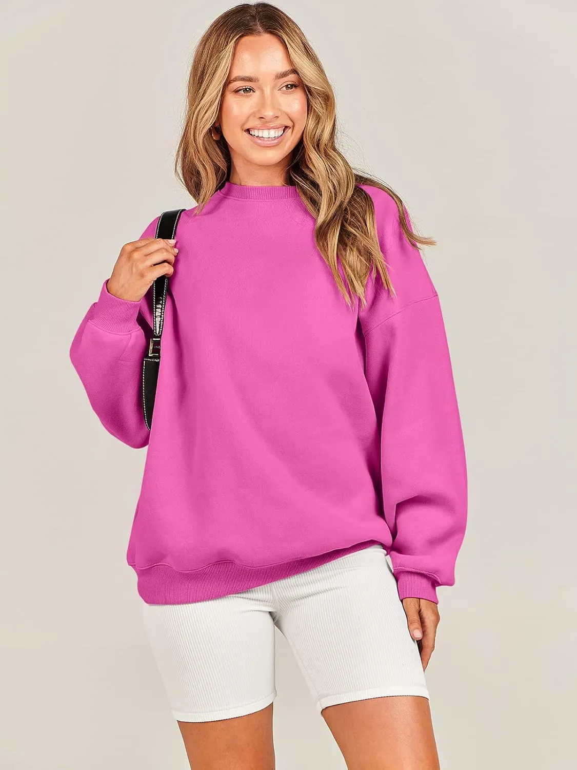 ANRABESS Oversized Sweatshirt for Women Crewneck Y2K Hoodies Fleece Casual Comfy Pullover Top Fall Outfits Clothes 2025