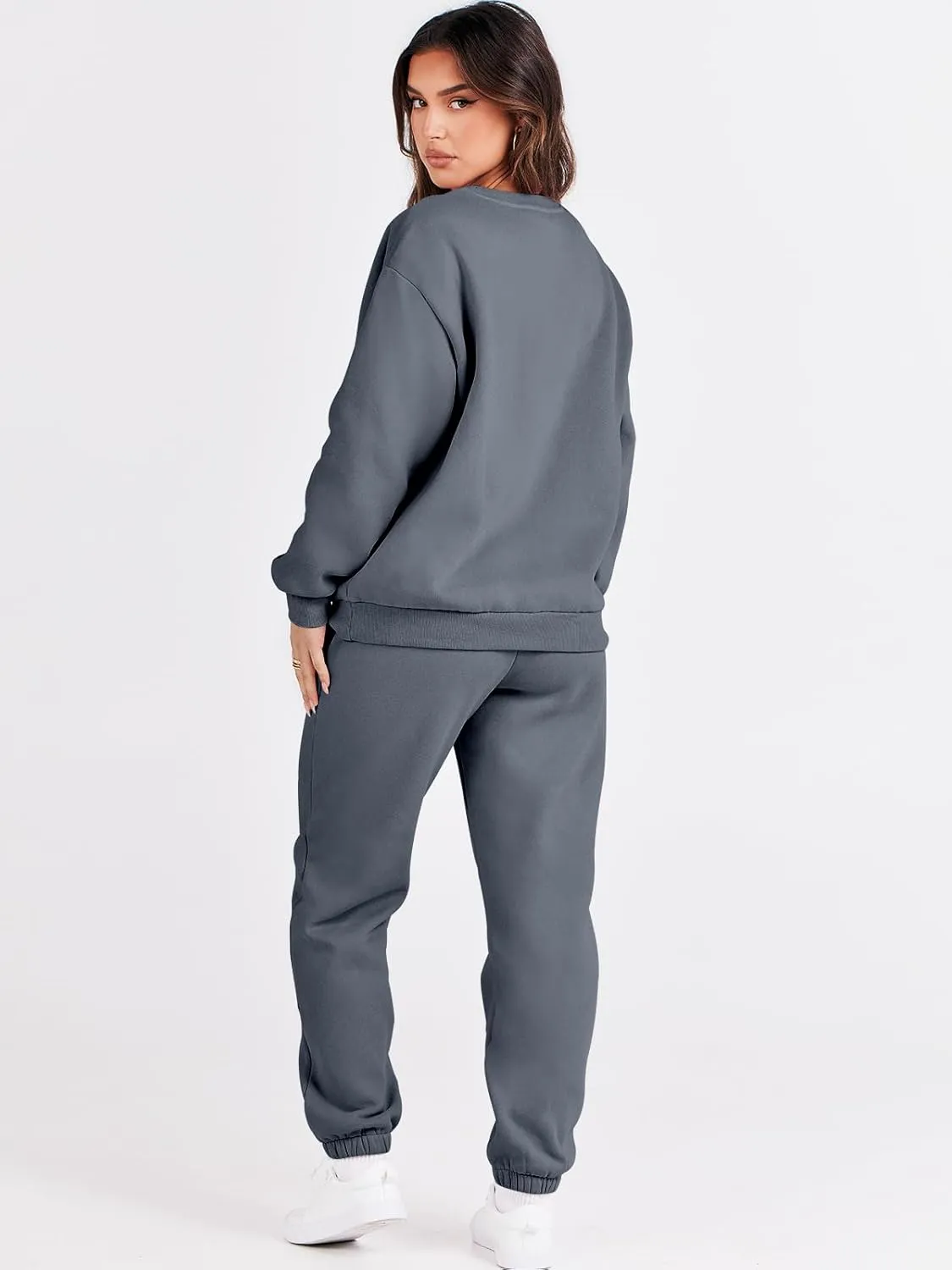 ANRABESS Women's Two Piece Outfits Lounge Set Long Sleeve Crewneck Sweatshirt Jogger Pants Tracksuit Sweatsuit 2024 Fall Sets