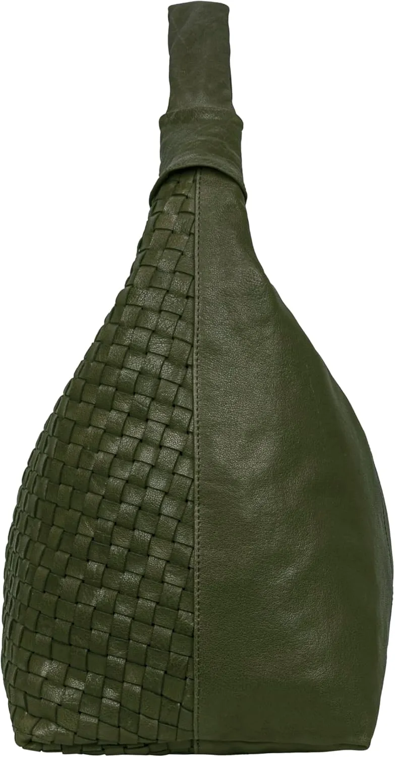 ANTONIO VALERIA Addison Braided Leather Tote Bag for Women