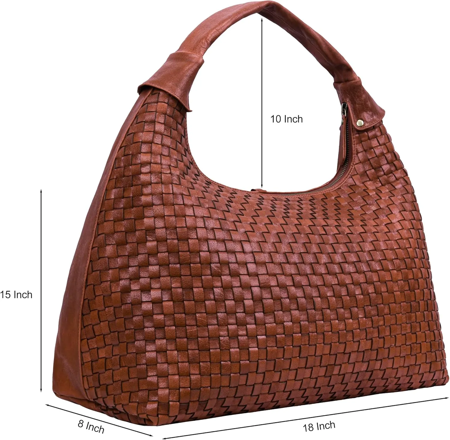 ANTONIO VALERIA Addison Braided Leather Tote Bag for Women