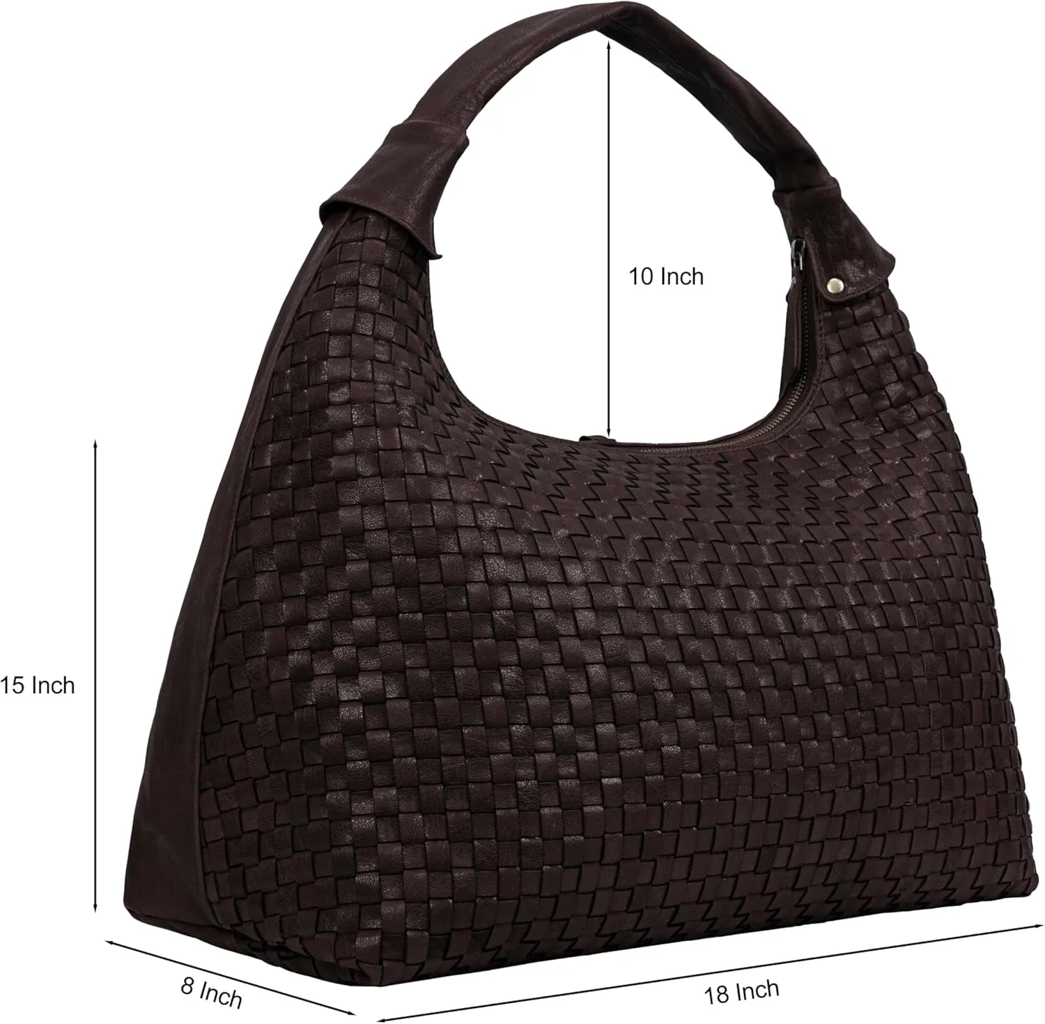 ANTONIO VALERIA Addison Braided Leather Tote Bag for Women