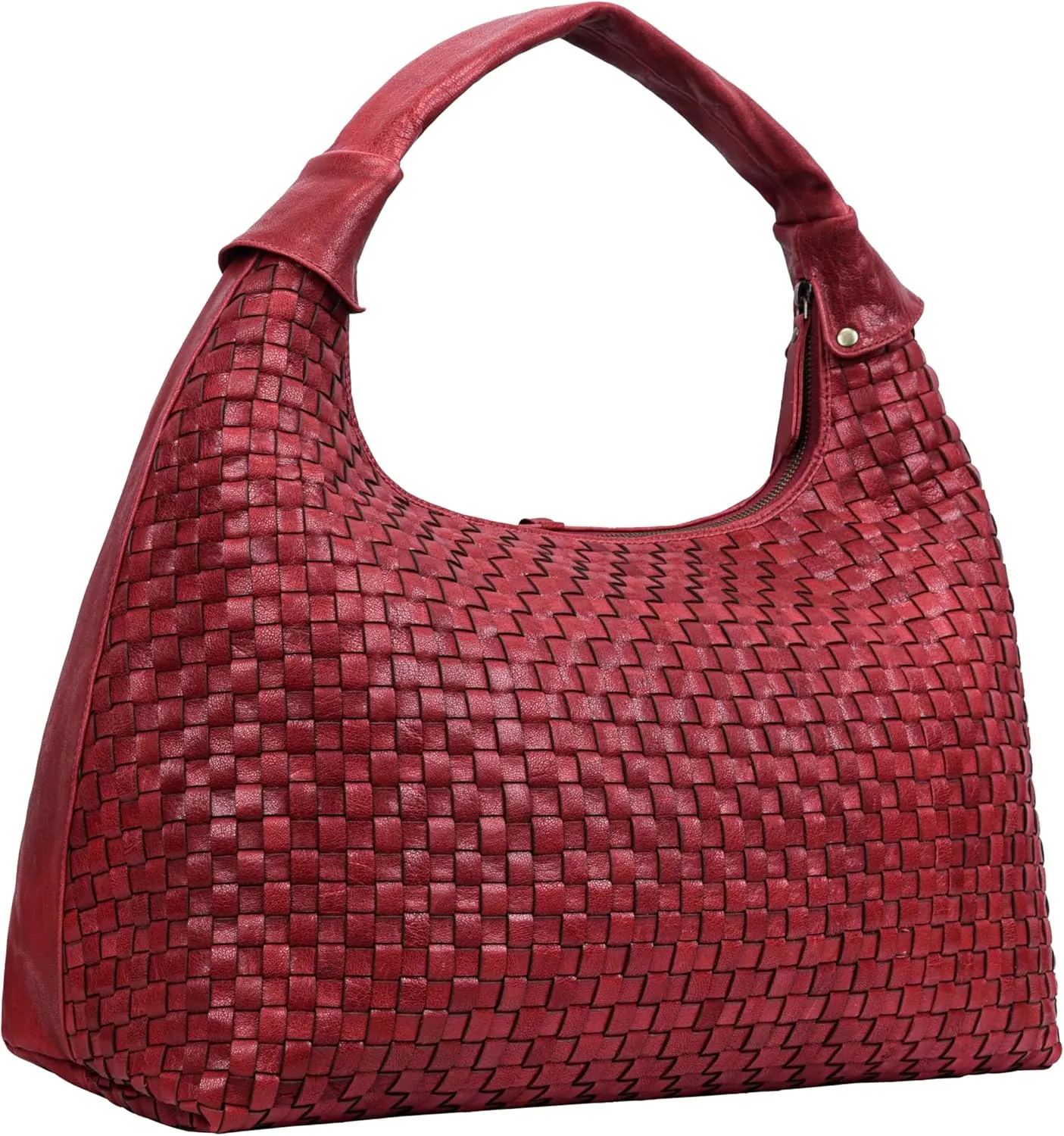 ANTONIO VALERIA Addison Braided Leather Tote Bag for Women