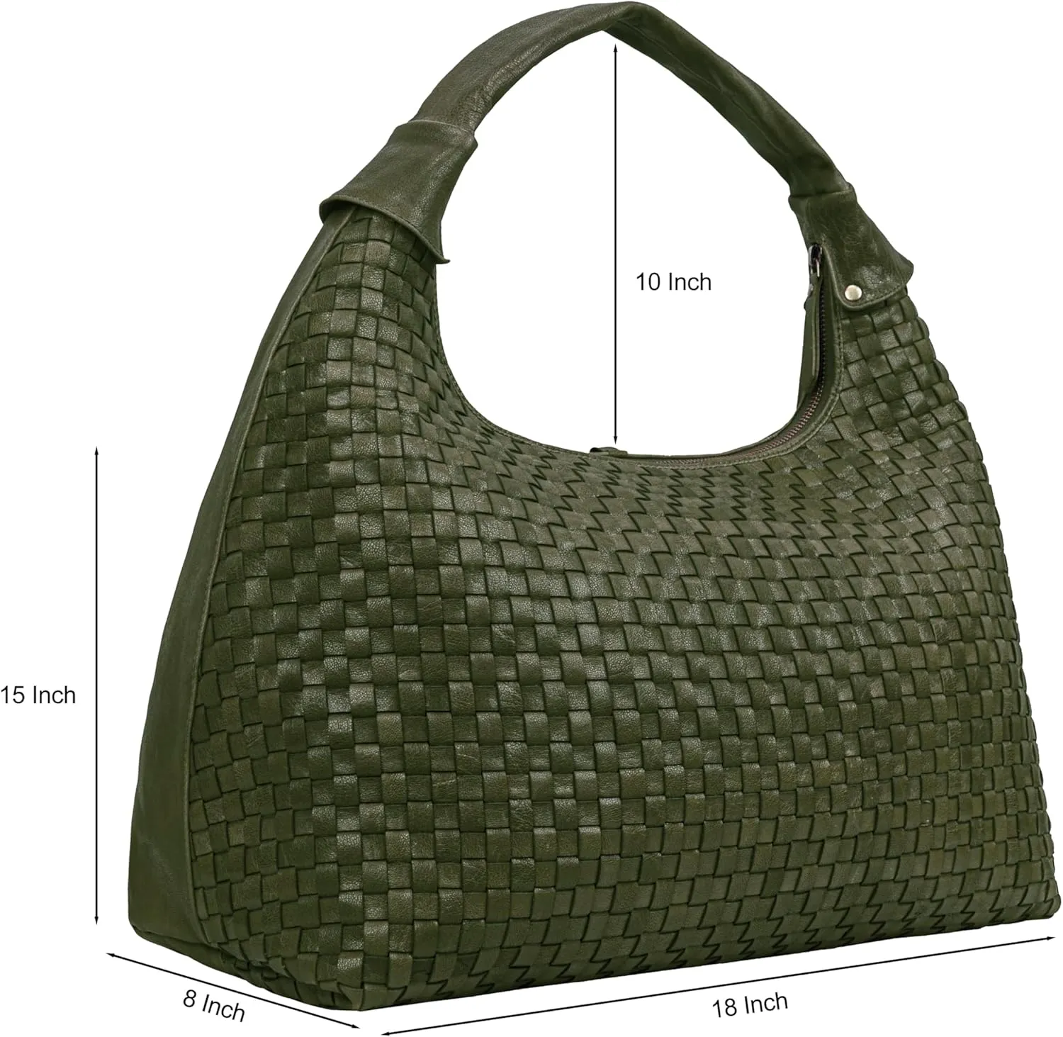 ANTONIO VALERIA Addison Braided Leather Tote Bag for Women
