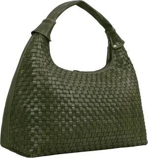 ANTONIO VALERIA Addison Braided Leather Tote Bag for Women