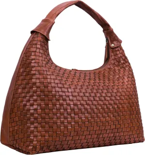 ANTONIO VALERIA Addison Braided Leather Tote Bag for Women