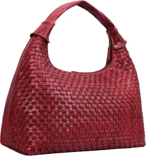 ANTONIO VALERIA Addison Braided Leather Tote Bag for Women