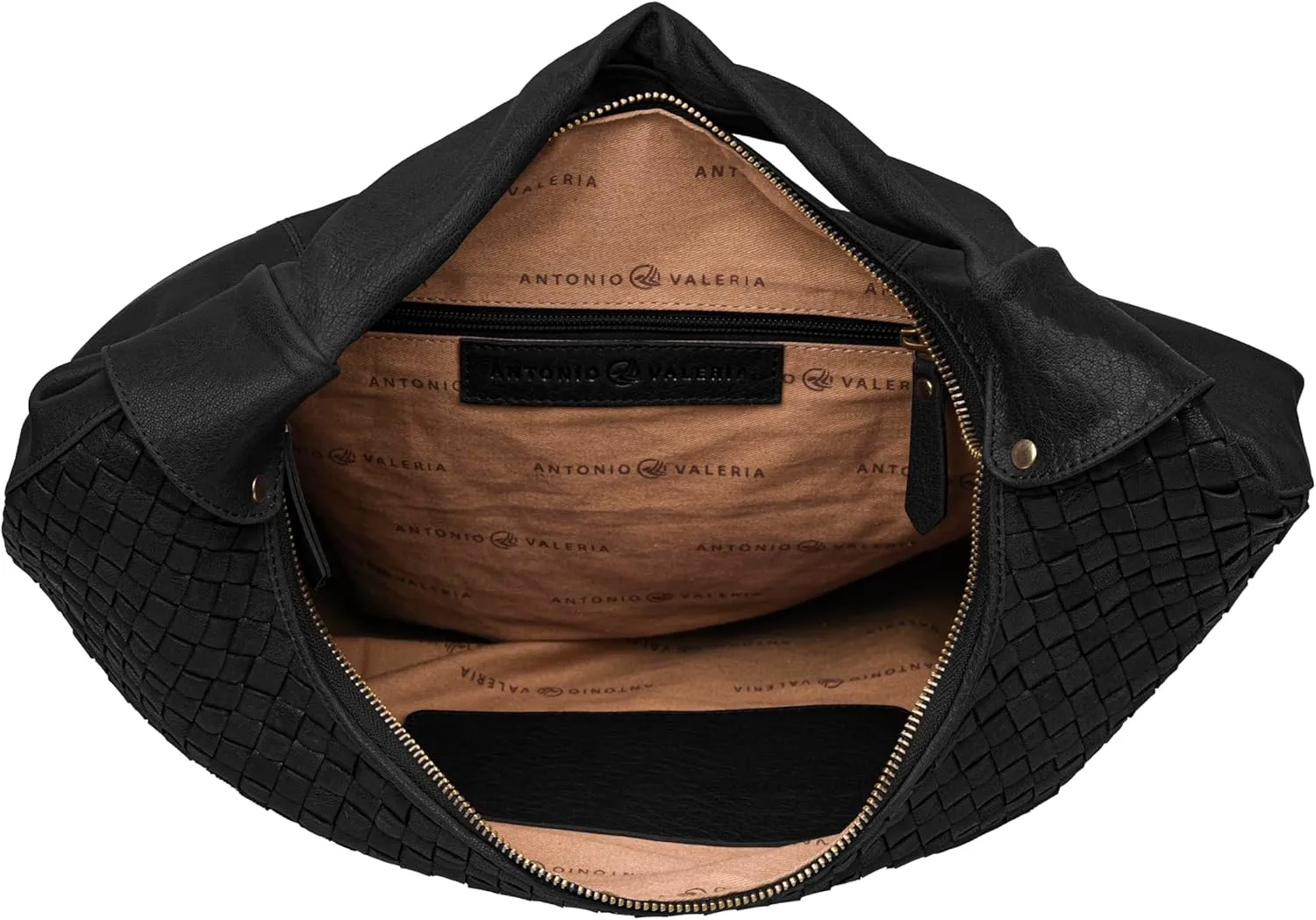 ANTONIO VALERIA Allison Braided Leather Tote Bag for Women