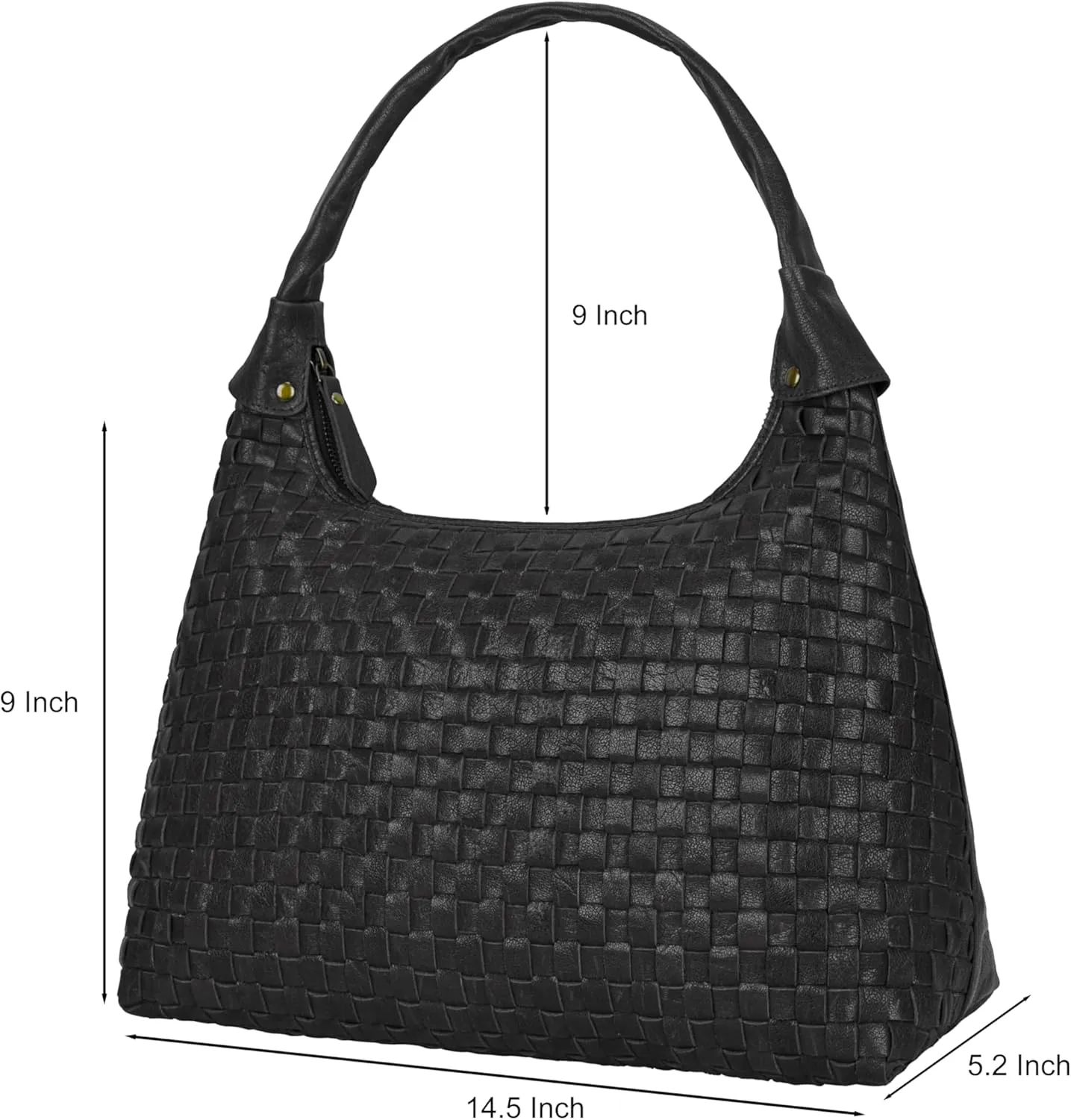 ANTONIO VALERIA Allison Braided Leather Tote Bag for Women
