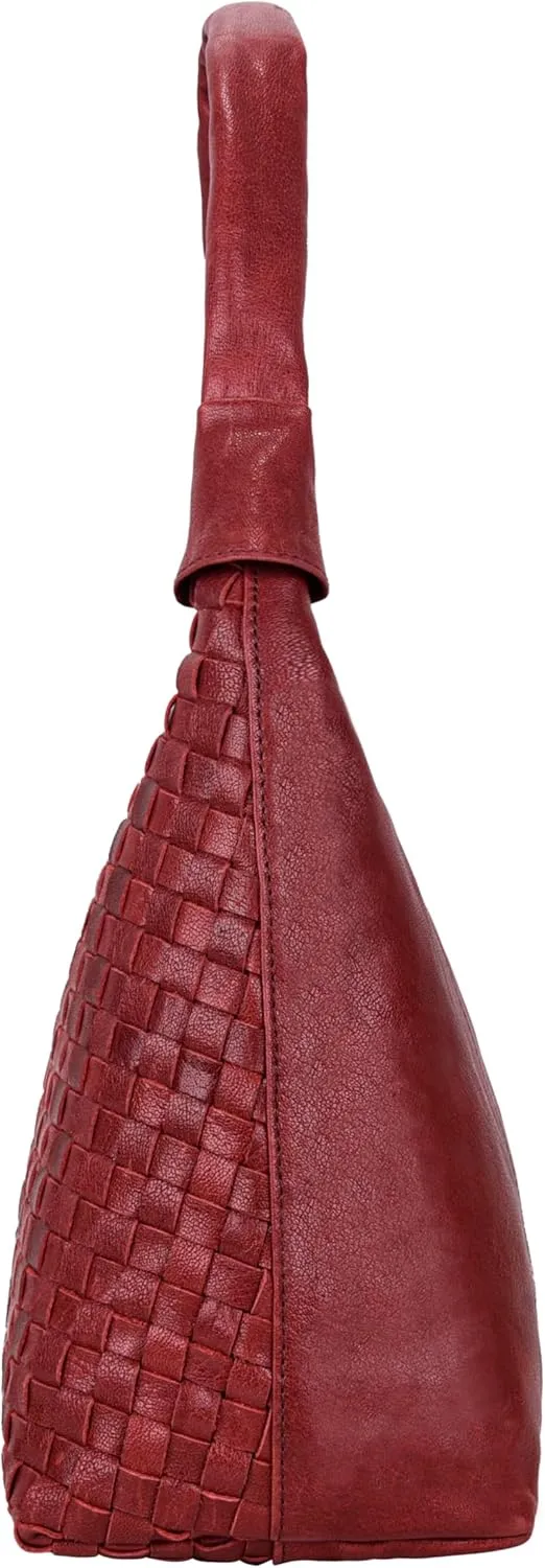 ANTONIO VALERIA Allison Braided Leather Tote Bag for Women