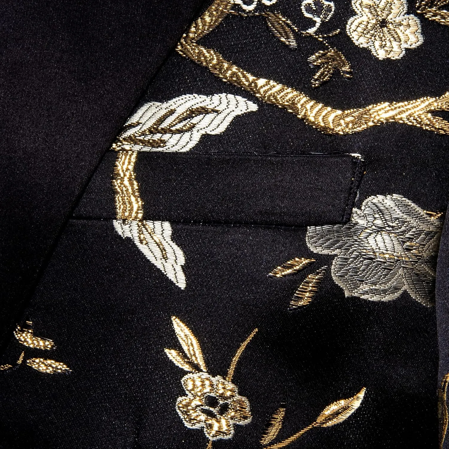 Barry.Wang Blazer for Men Paisley Sport Coat Lightweight Suit Jacket Regular Tuxedo Flower Mardi Gras Carnival Gift