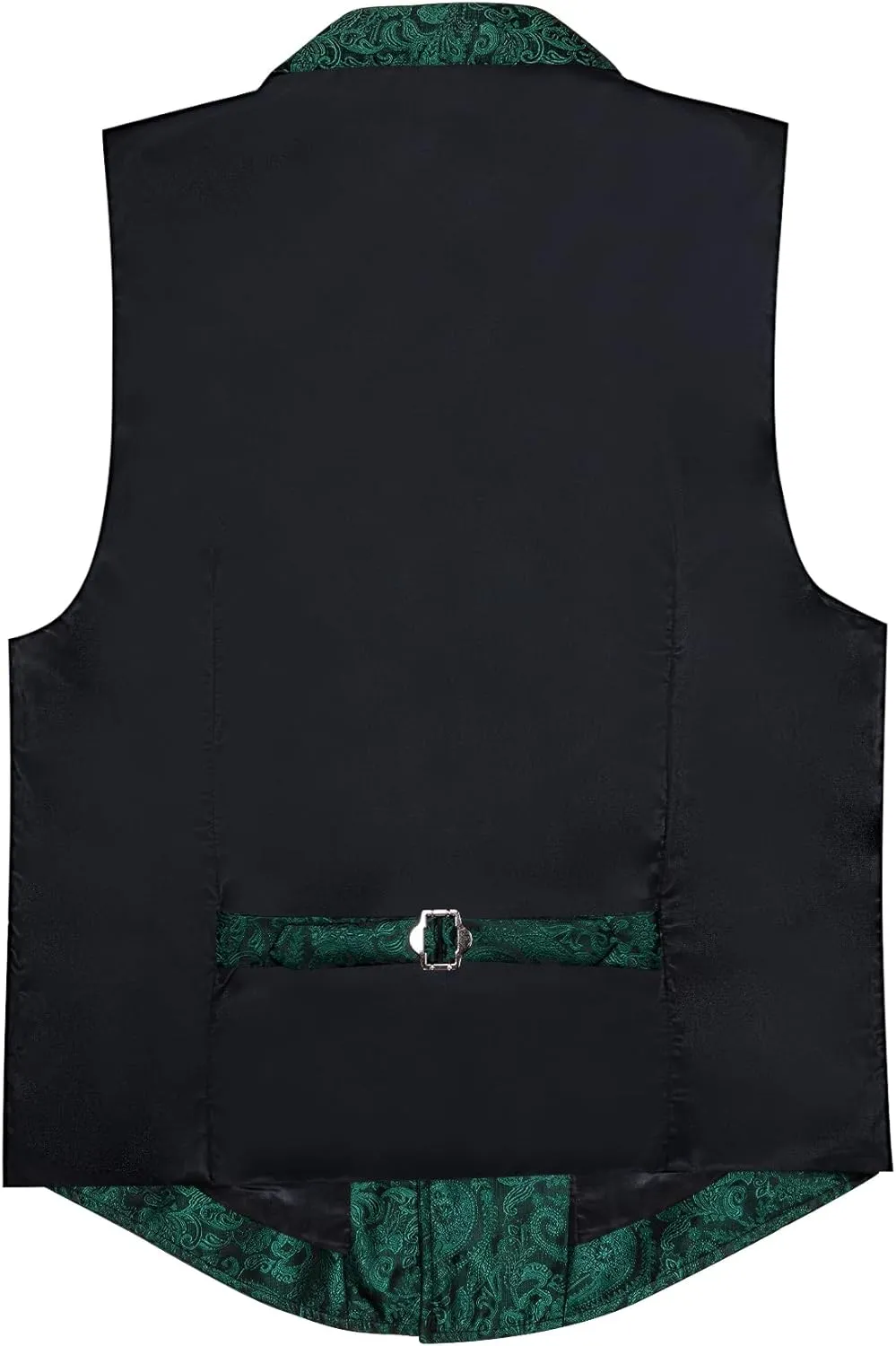 Barry.Wang Mens Victorian Suit Vest Lapel Collar Silk Paisley Steampunk Gothic Waistcoat Formal/Leisure Party