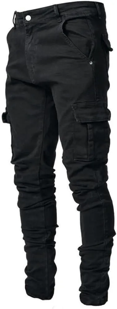 Baylvn Men's Ripped Distressed Destroyed Straight Slim Fit Jeans Skinny Casual Fashion Denim Pants