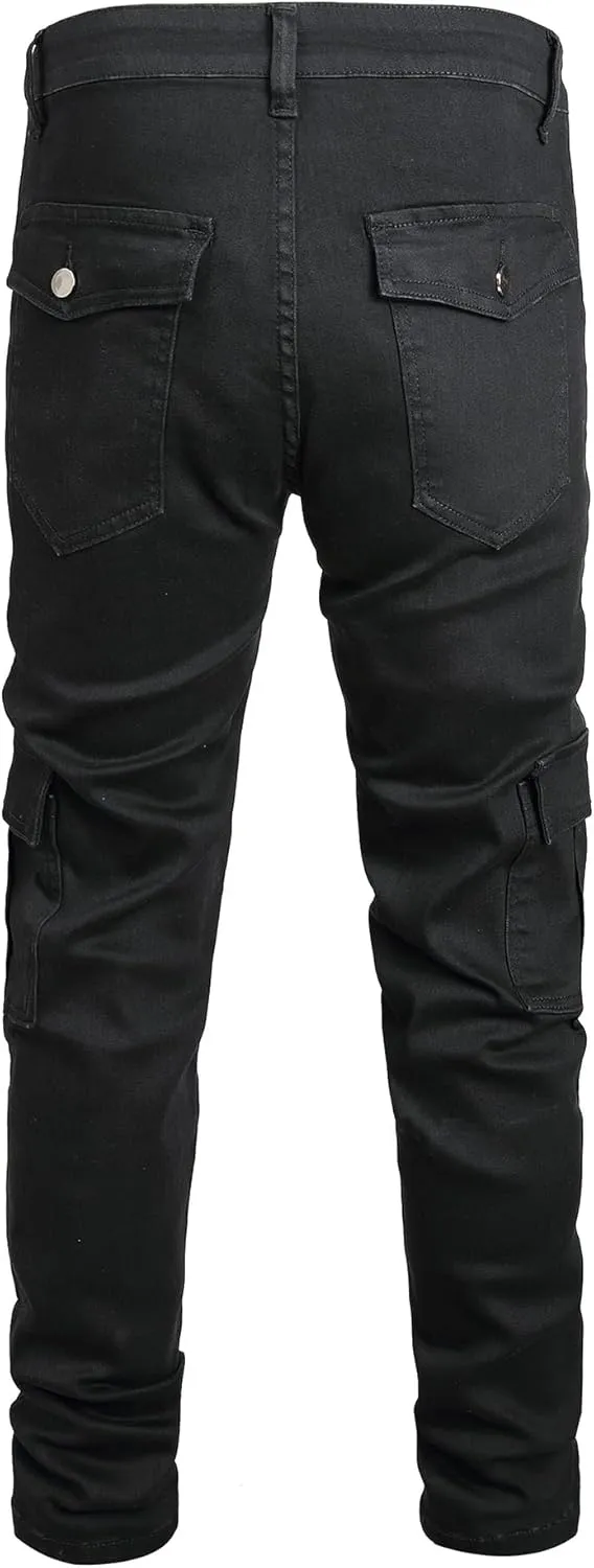 Baylvn Men's Ripped Distressed Destroyed Straight Slim Fit Jeans Skinny Casual Fashion Denim Pants