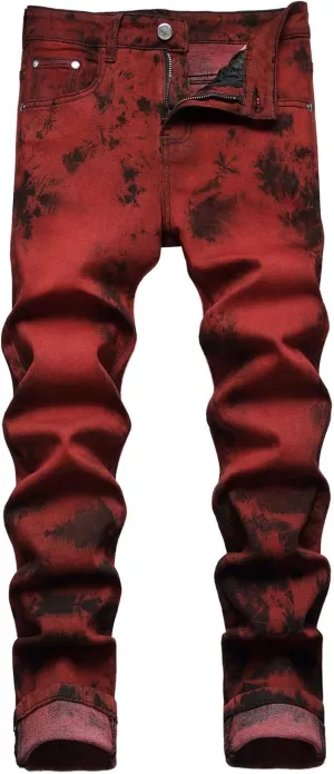 Baylvn Men's Ripped Distressed Destroyed Straight Slim Fit Jeans Skinny Casual Fashion Denim Pants