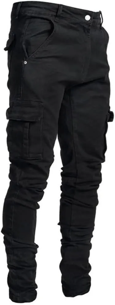 Baylvn Men's Ripped Distressed Destroyed Straight Slim Fit Jeans Skinny Casual Fashion Denim Pants
