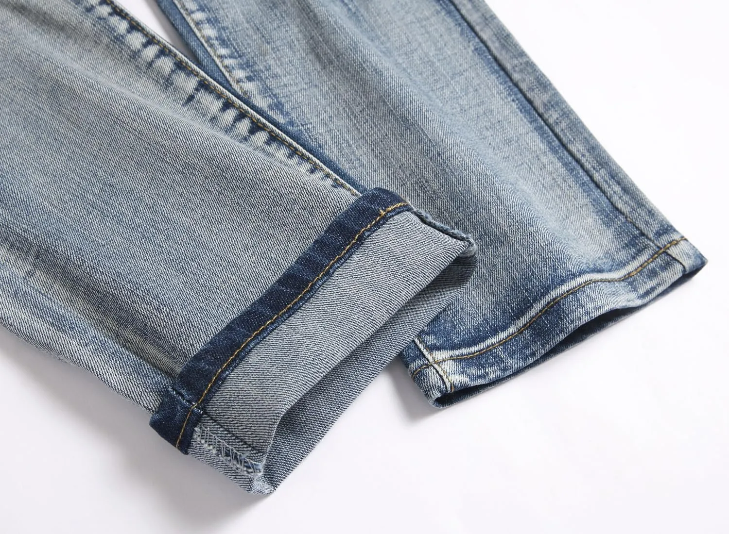 Baylvn Men's Ripped Distressed Destroyed Straight Slim Fit Jeans Skinny Casual Fashion Denim Pants