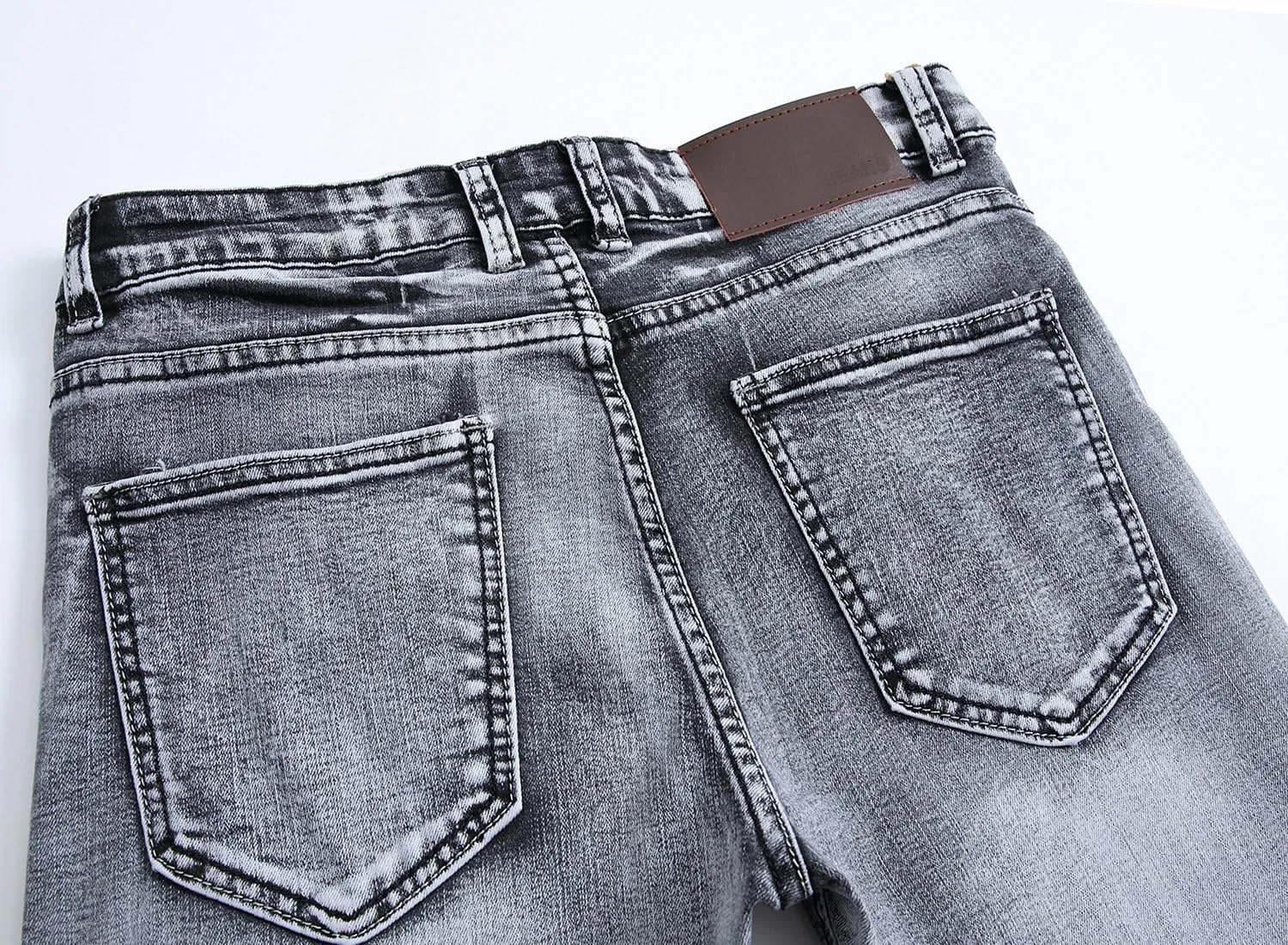 Baylvn Men's Ripped Distressed Destroyed Straight Slim Fit Jeans Skinny Casual Fashion Denim Pants