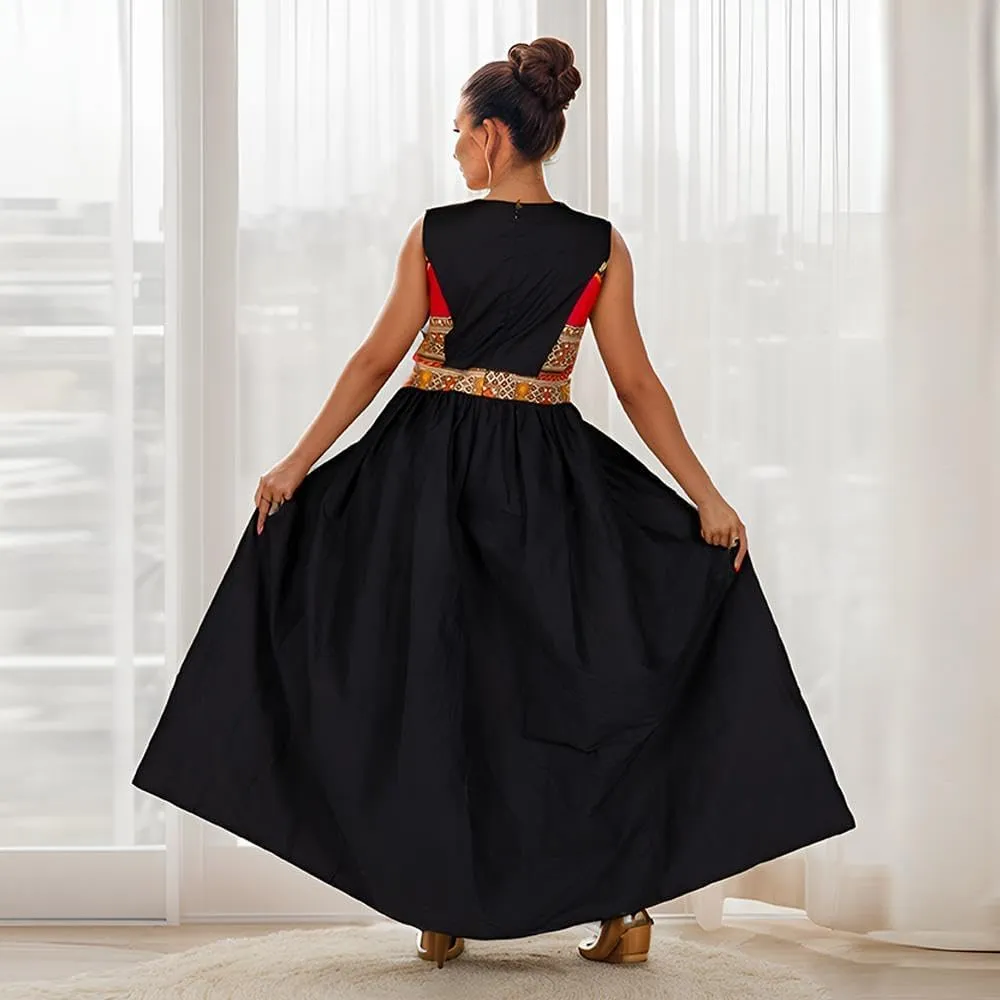 BAZINRICHE African Elegant Womens Rompers Jumpsuit Sleeveless Dresses Jumpsuit Long Dashiki Pants Plus Size