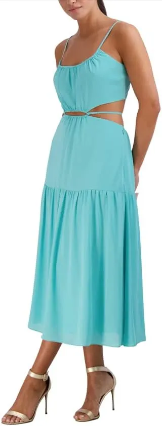 BCBGeneration Women's Scoop Neck Gathered Skirt Spaghetti Maxi Dress