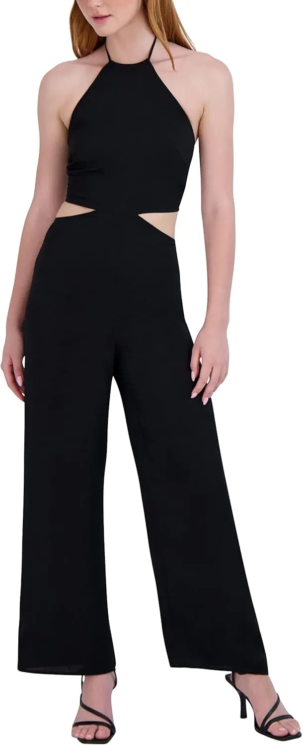 BCBGeneration womens Sleeveless Halter Neck Jumpsuit