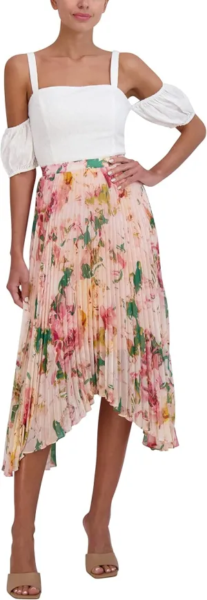 BCBGMAXAZRIA Girls' Pull on Pleated Skirt