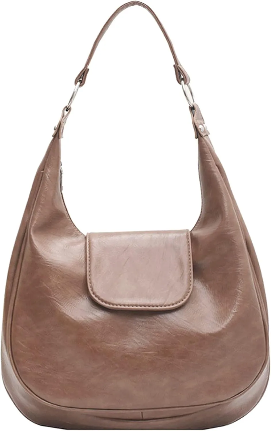 Big Capacity Shoulder Vintage Faux Leather Handbag Satchel Soft Leather Tote